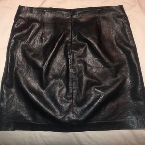 Son-ya Black Leather Mini Skirt